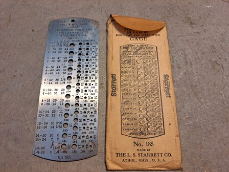 starrett time saver/ boormal no.185 collectiestuk