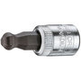 Dopsleutel-schroevendraaier 1/4" kogelkop binnenzeskant 4 mm
