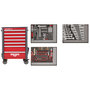 GEDOREred-gereedschapwagen-WINGMAN-7-laden-rood-+-set-129-dlg